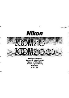 Nikon Zoom 210 manual. Camera Instructions.